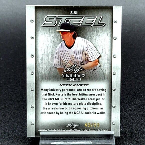 Three 2025 Nick Kurtz RC Trinity 49/99, Update, Update Debut Athletics - Picture 4 of 8